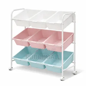 3 Column Movable Storage Rack 3 Tiers