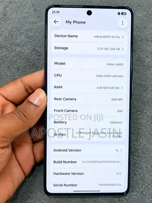 New Infinix Note 50 Pro 256 GB Gray