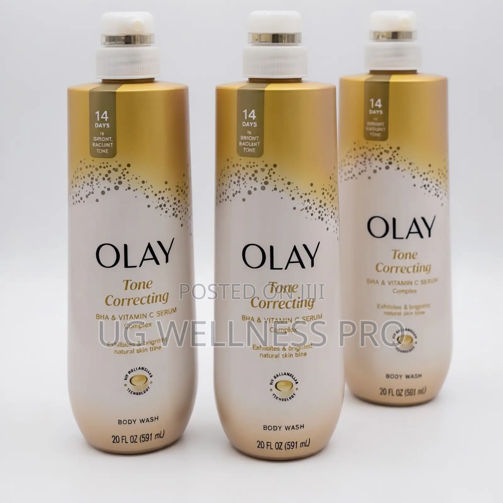 Olay Tone Correcting Body Wash 591 Ml - BHA & Vitamin C Serum Complex