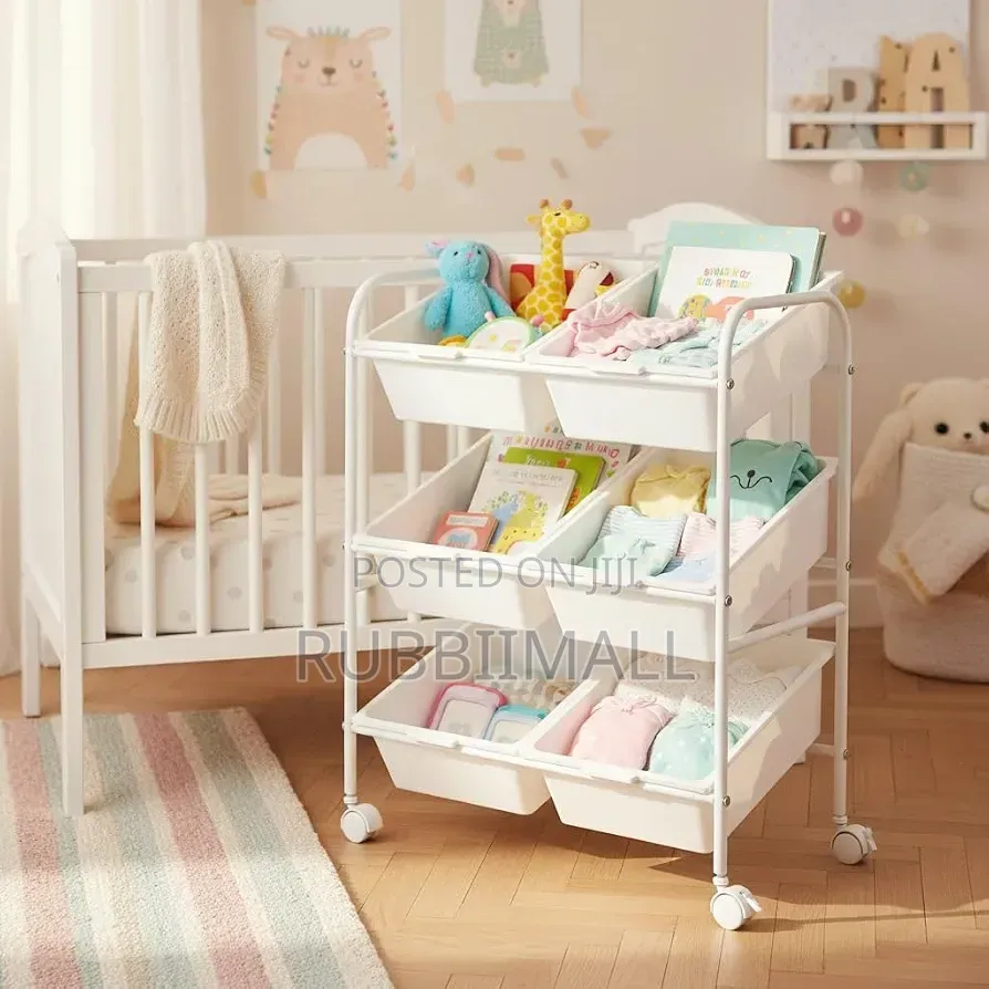 2 Column Movable Storage Rack 3 Tiers