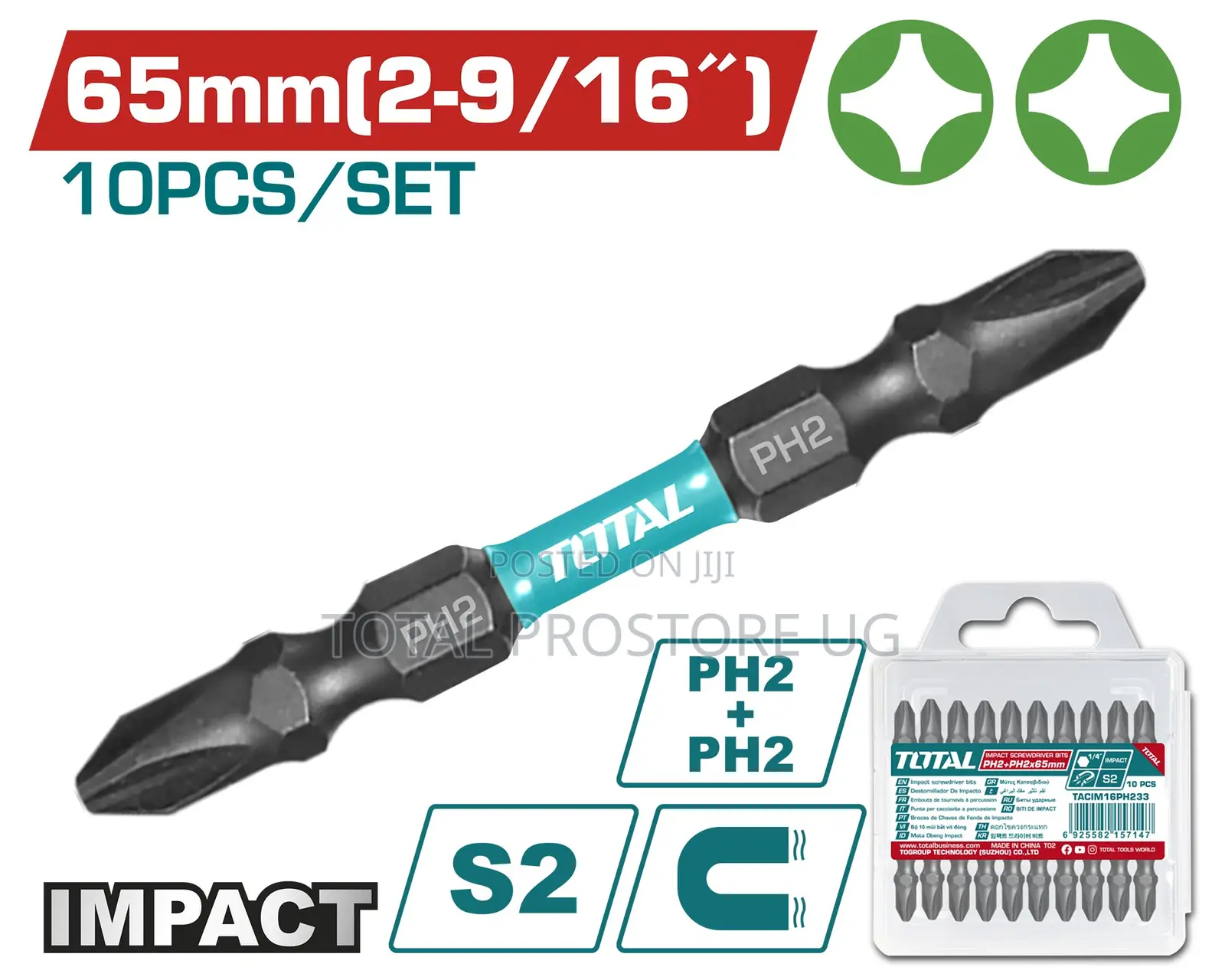 Impact Screwdriver Bits 65mm(2-9/16")