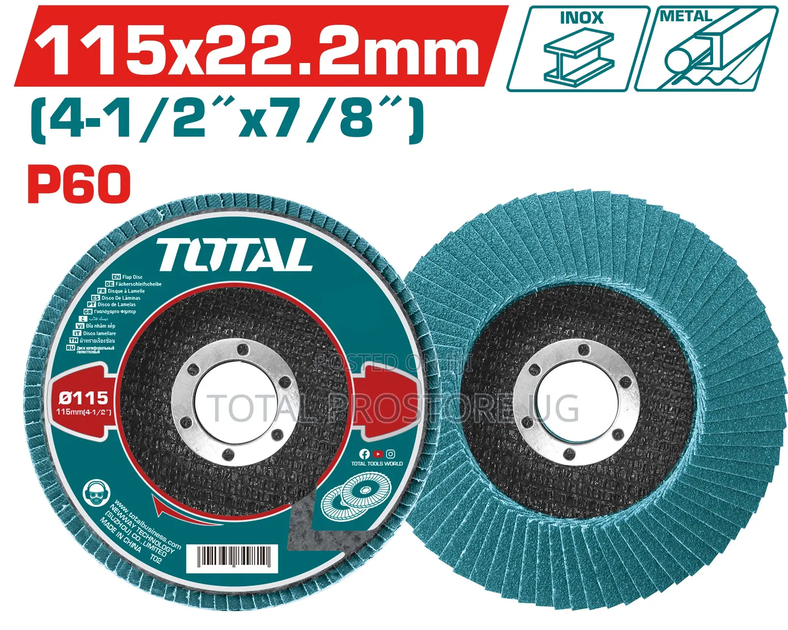 Tac641152 - Zirconium Flap Disc P60 115x22.2mm