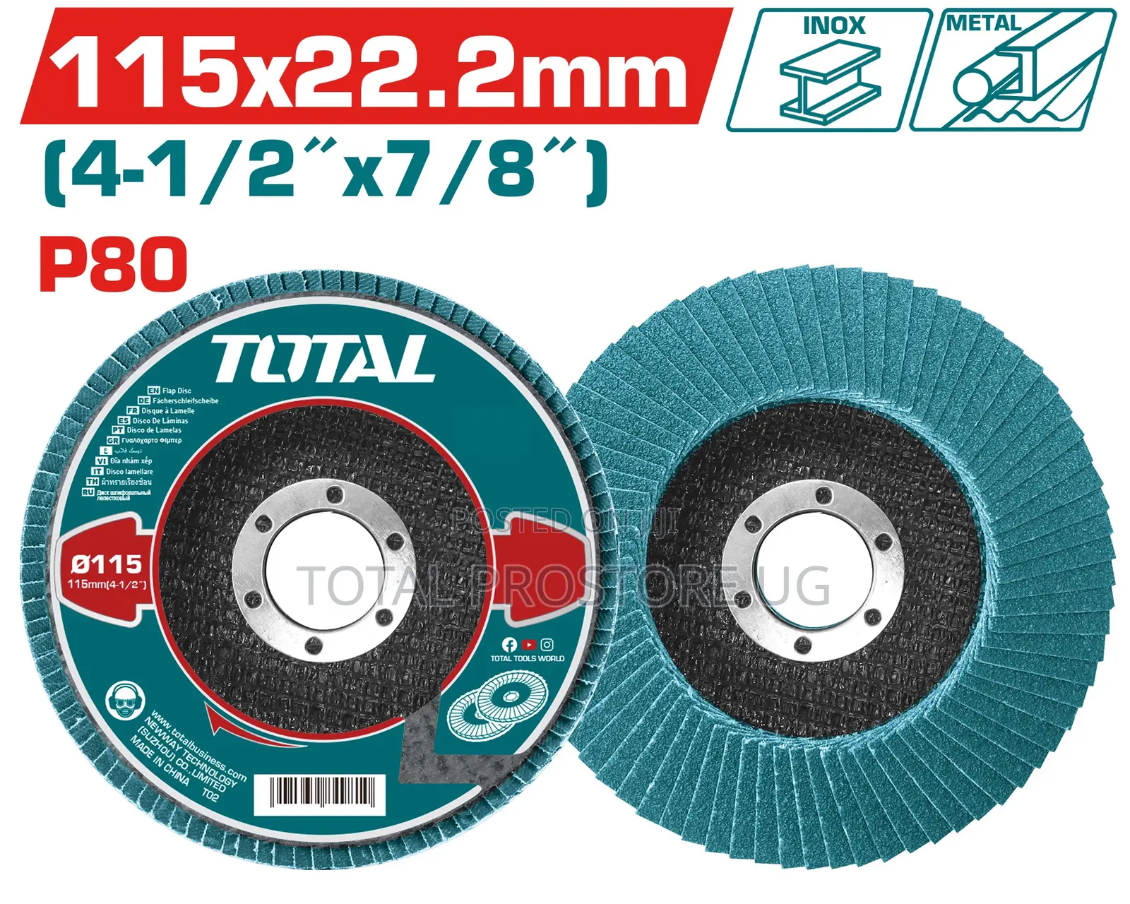 Zirconium Flap Disc P80 115x22.2mm.