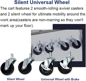 Commercial Stainless Steel Bussing and Dish-Collecting Trolley