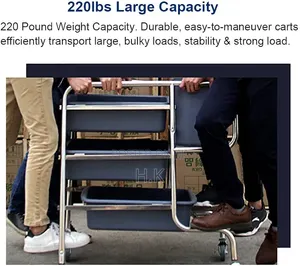 Commercial Stainless Steel Bussing and Dish-Collecting Trolley