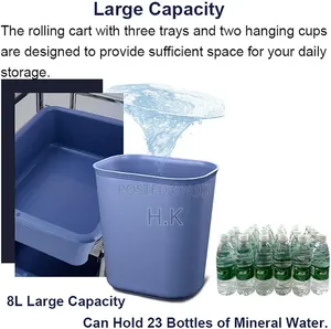 Commercial Stainless Steel Bussing and Dish-Collecting Trolley