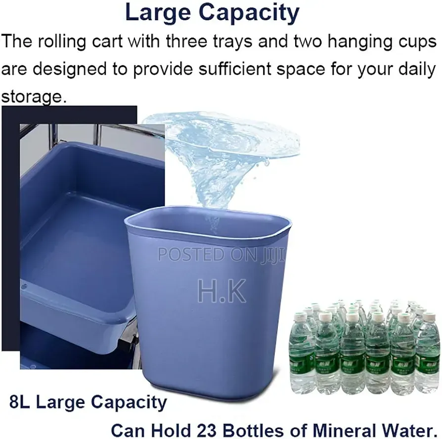 Commercial Stainless Steel Bussing and Dish-Collecting Trolley
