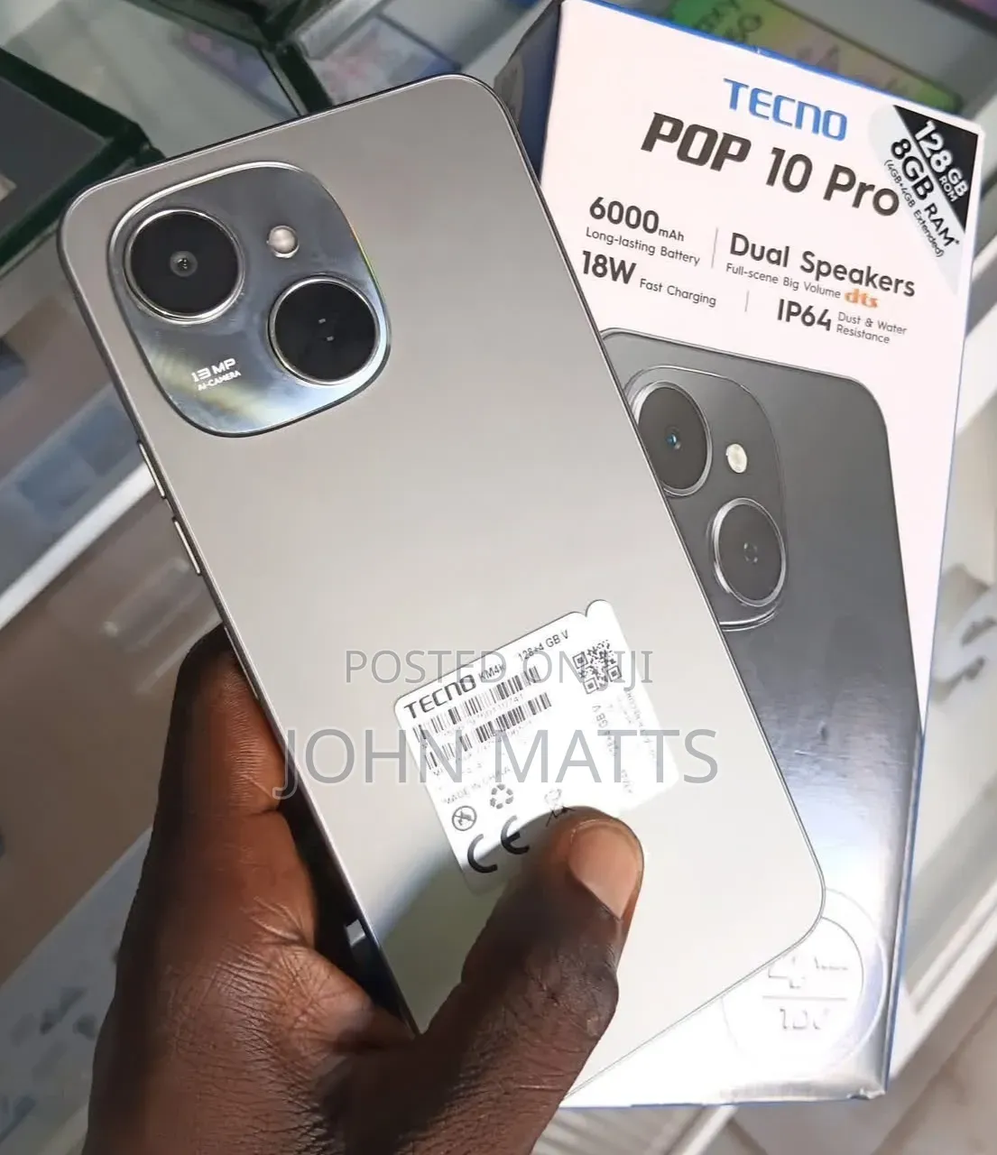 New Tecno Pop 10 Pro 128 GB White
