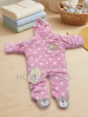 Cozy Baby Winter Warm Overalls & Hooded Fleece Romper