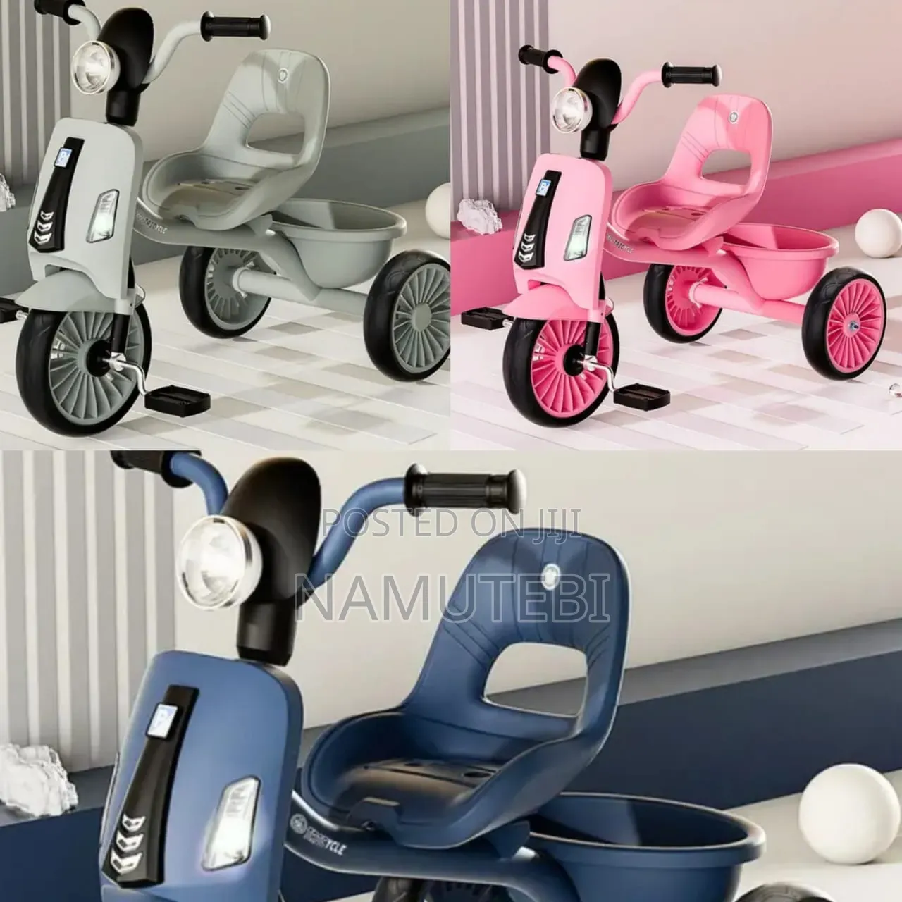 Three Wheel Vespa Style Kids Tricycles