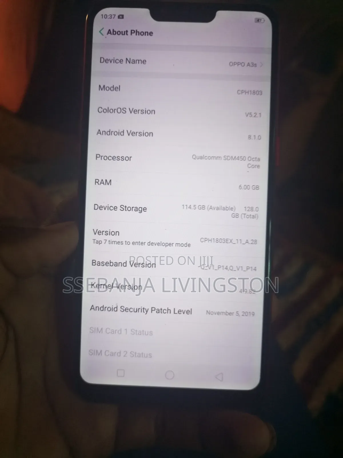 New Oppo A3s 256 GB Red
