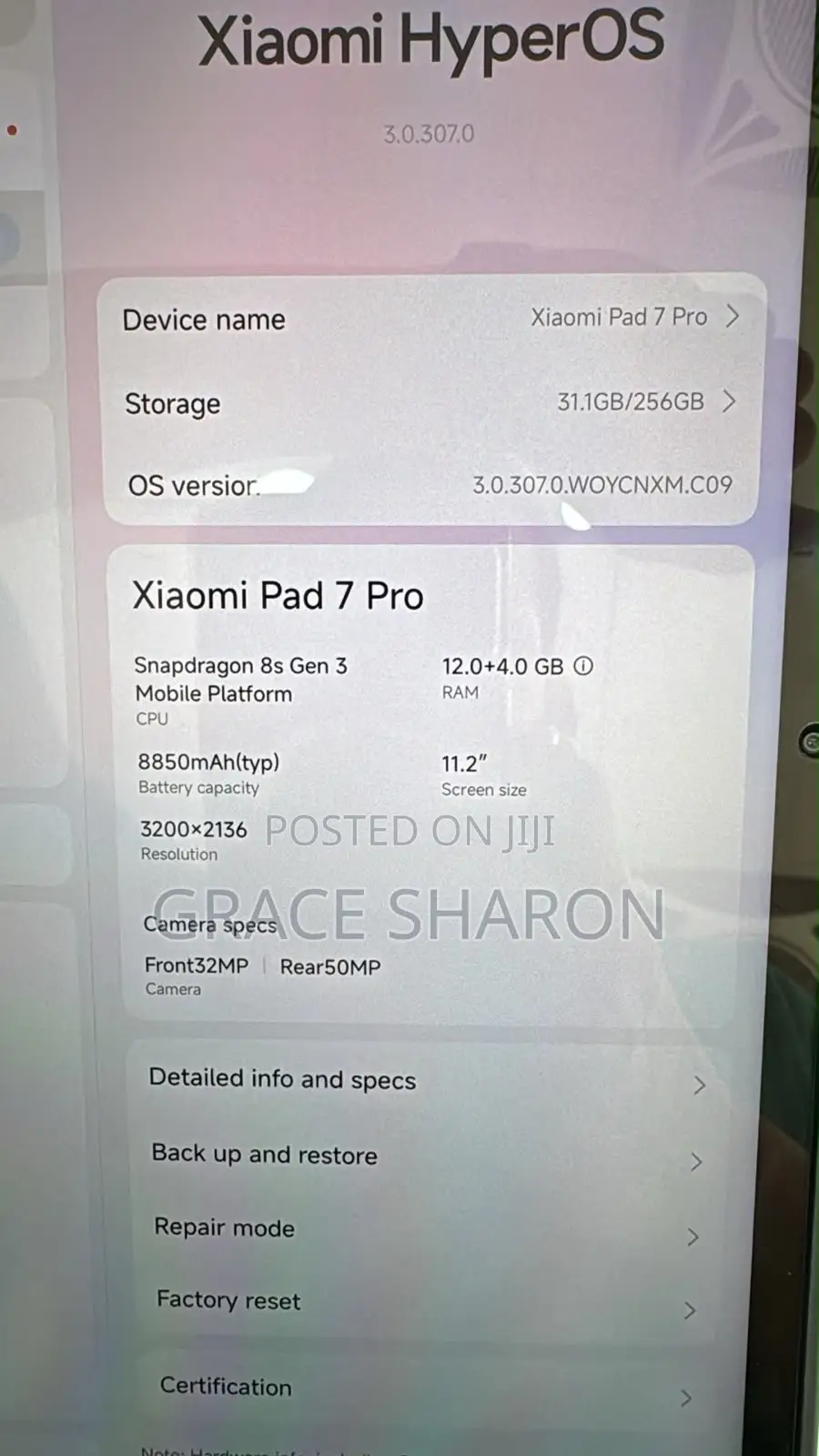 New Xiaomi Pad 7 Pro 256 GB Silver