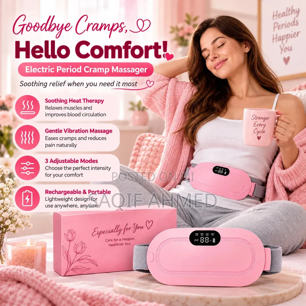 Menstrual Cramp Relief Belt.
