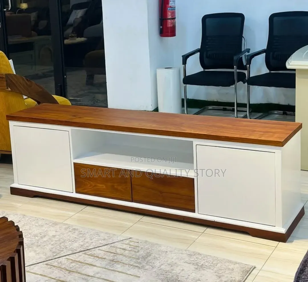 TV Stand Unit 6ft White Tvstand Wall Unit Black