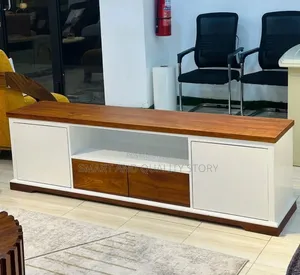 TV Stand Unit 6ft White Tvstand Wall Unit Black