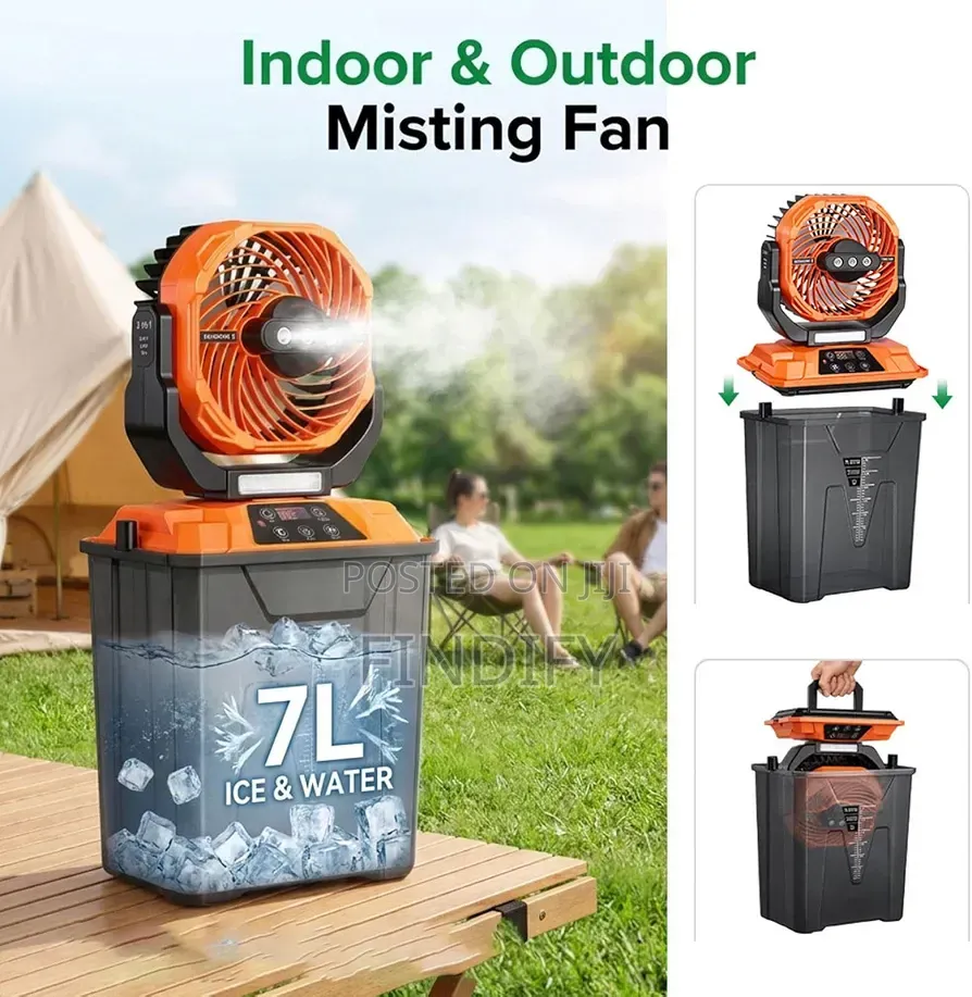 Portable Misting Fan for Outside, 20000mAh Rechargeable Camping Fan
