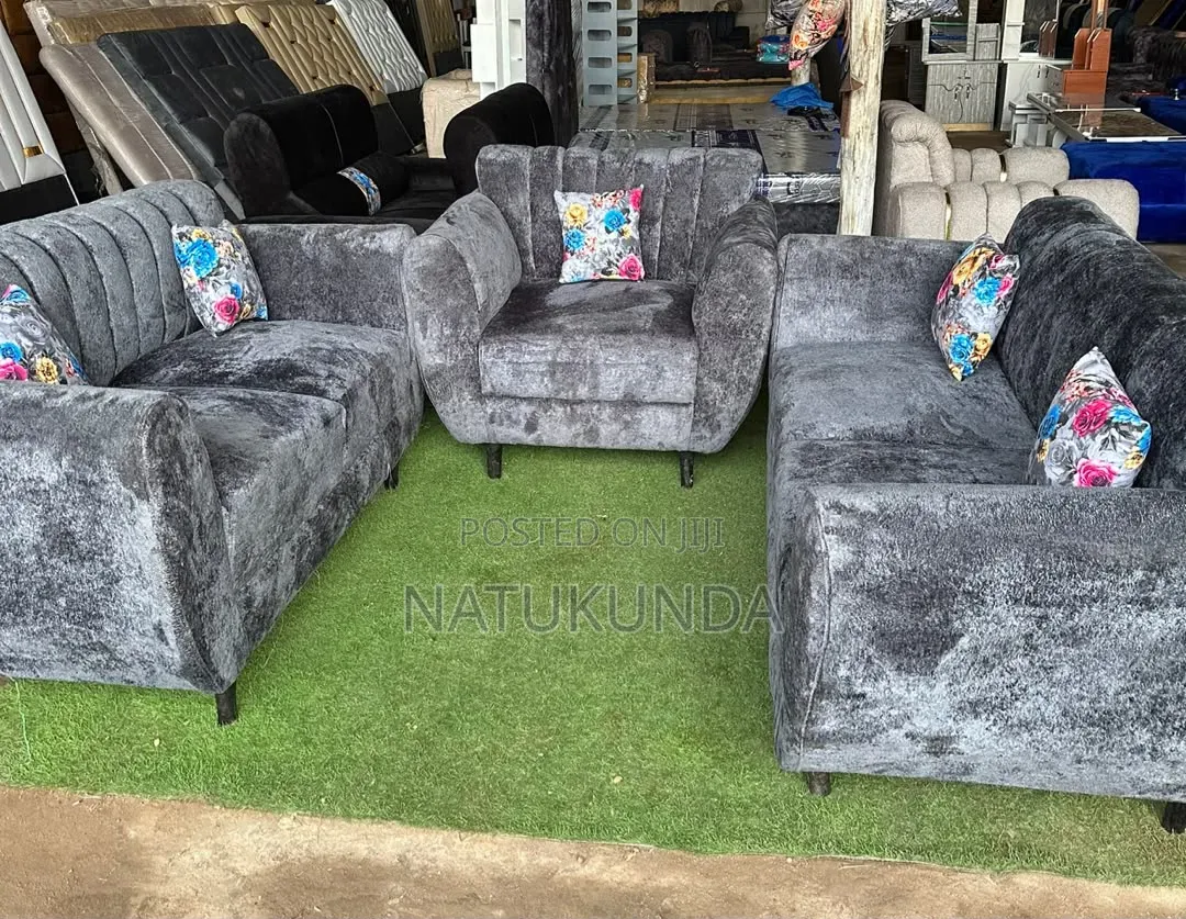 Elegant Grey Sofa Set
