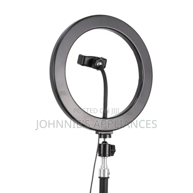 LJ-26 10-Inch LED Ring Light With Smartphone Holder and USB Pow