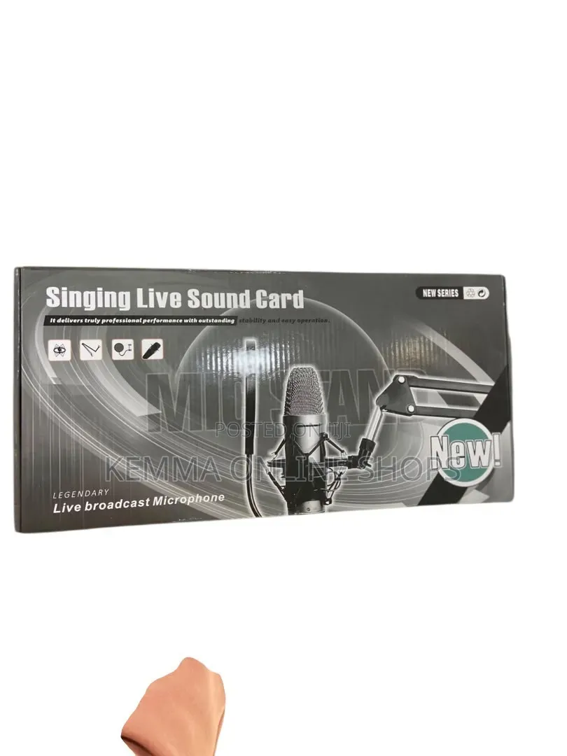 BM-800 Condenser Microphone and Live Sound Card Full Bundle Set