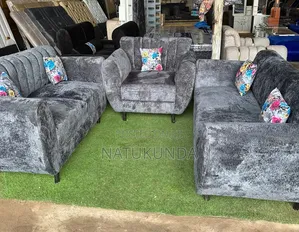 Elegant Grey Sofa Set