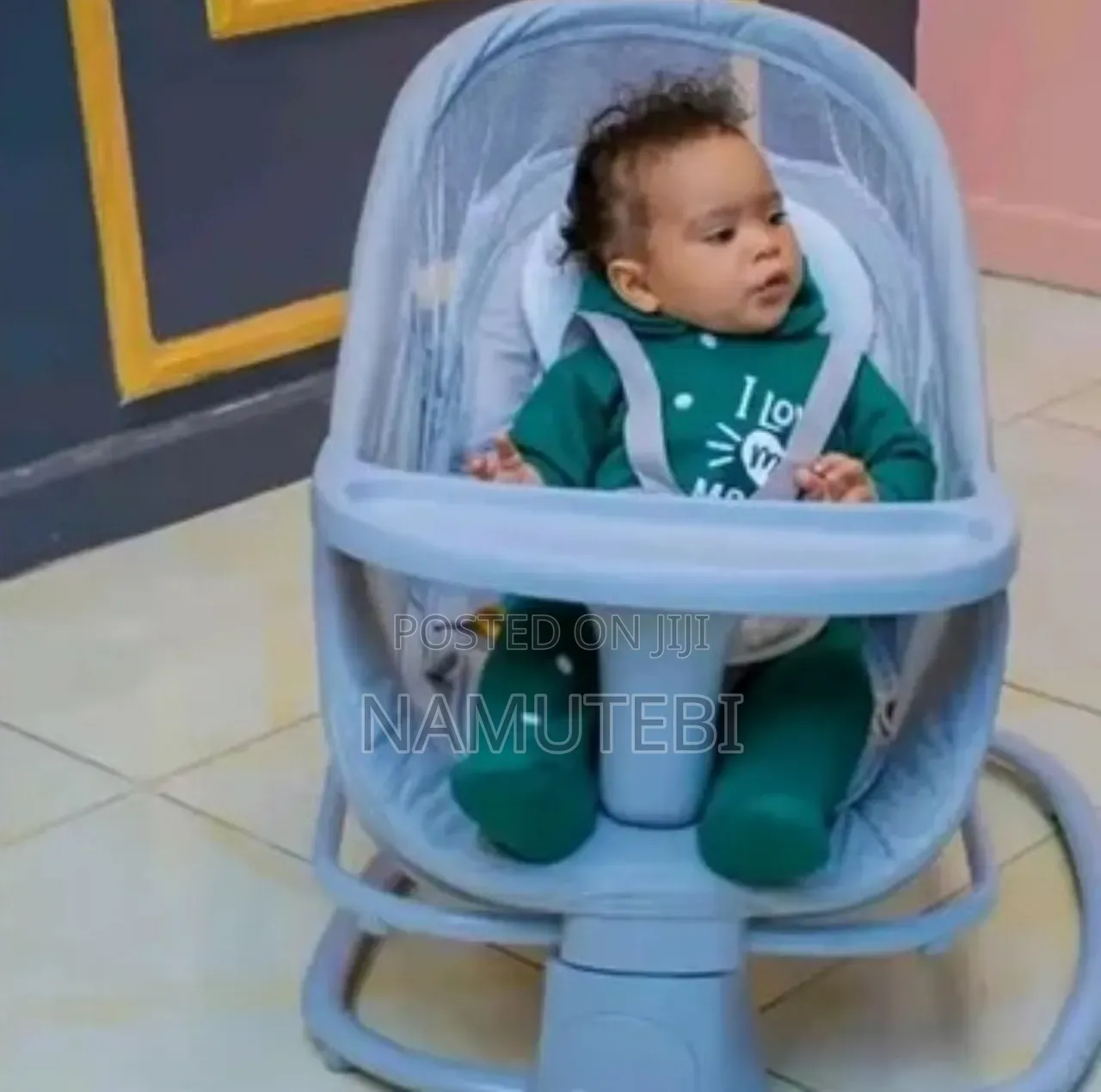 Baby Walker and Swing Style Gear With a Safety Tray