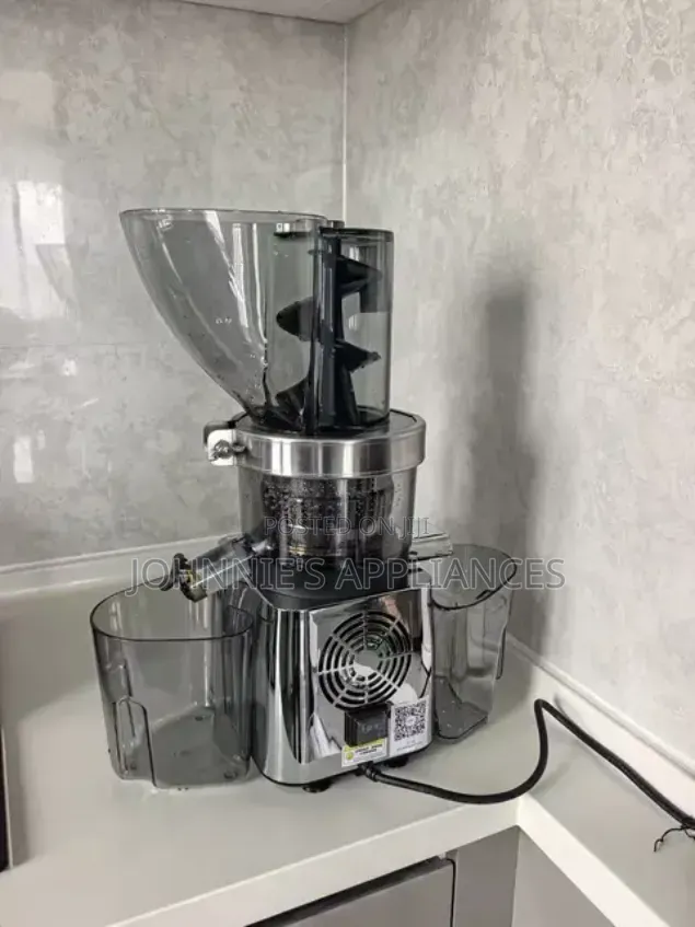 Commercial Slow Juicer Machine With Large Feeding Hopper and Dual