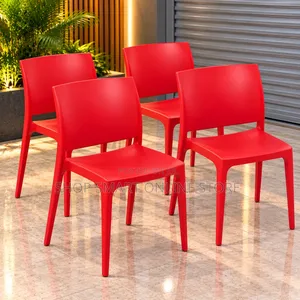 1Pcs Red Plastic Chairs Plastic Chairs