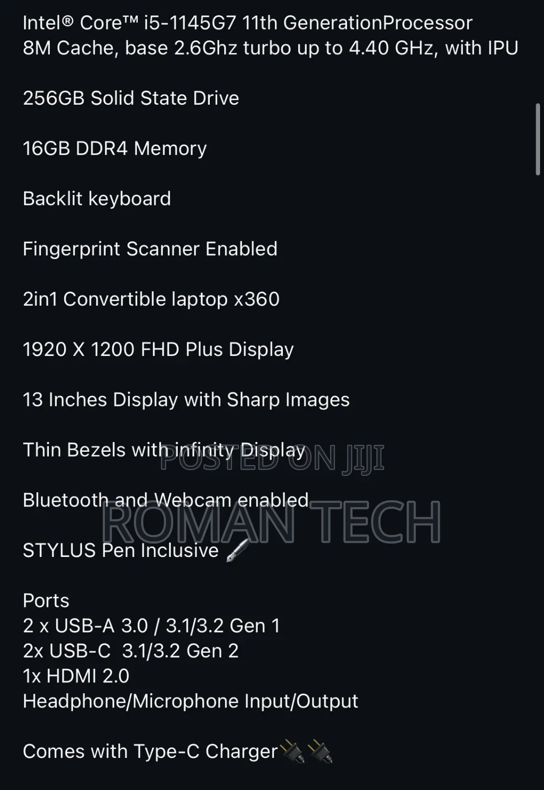 New Laptop Lenovo ThinkPad X13 Gen 2 16GB Intel Core i5 SSD 256GB