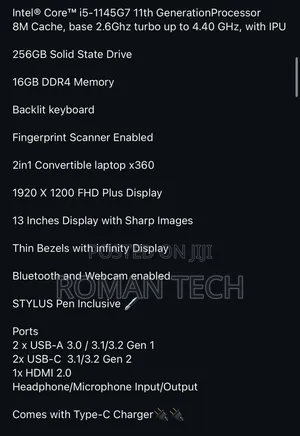 New Laptop Lenovo ThinkPad X13 Gen 2 16GB Intel Core i5 SSD 256GB