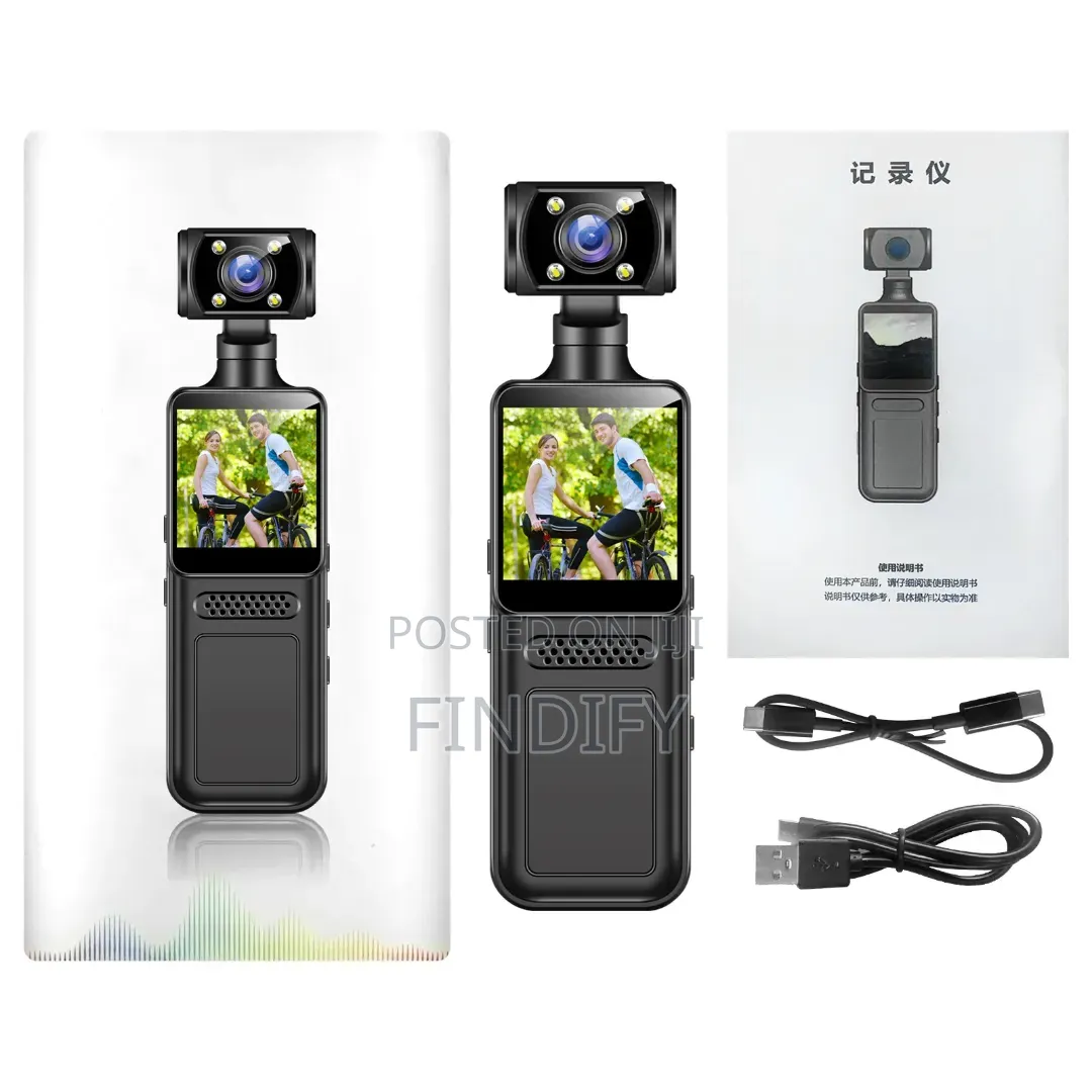 4K Handheld Pocket / Body Camera Featuring a Rotating Lens