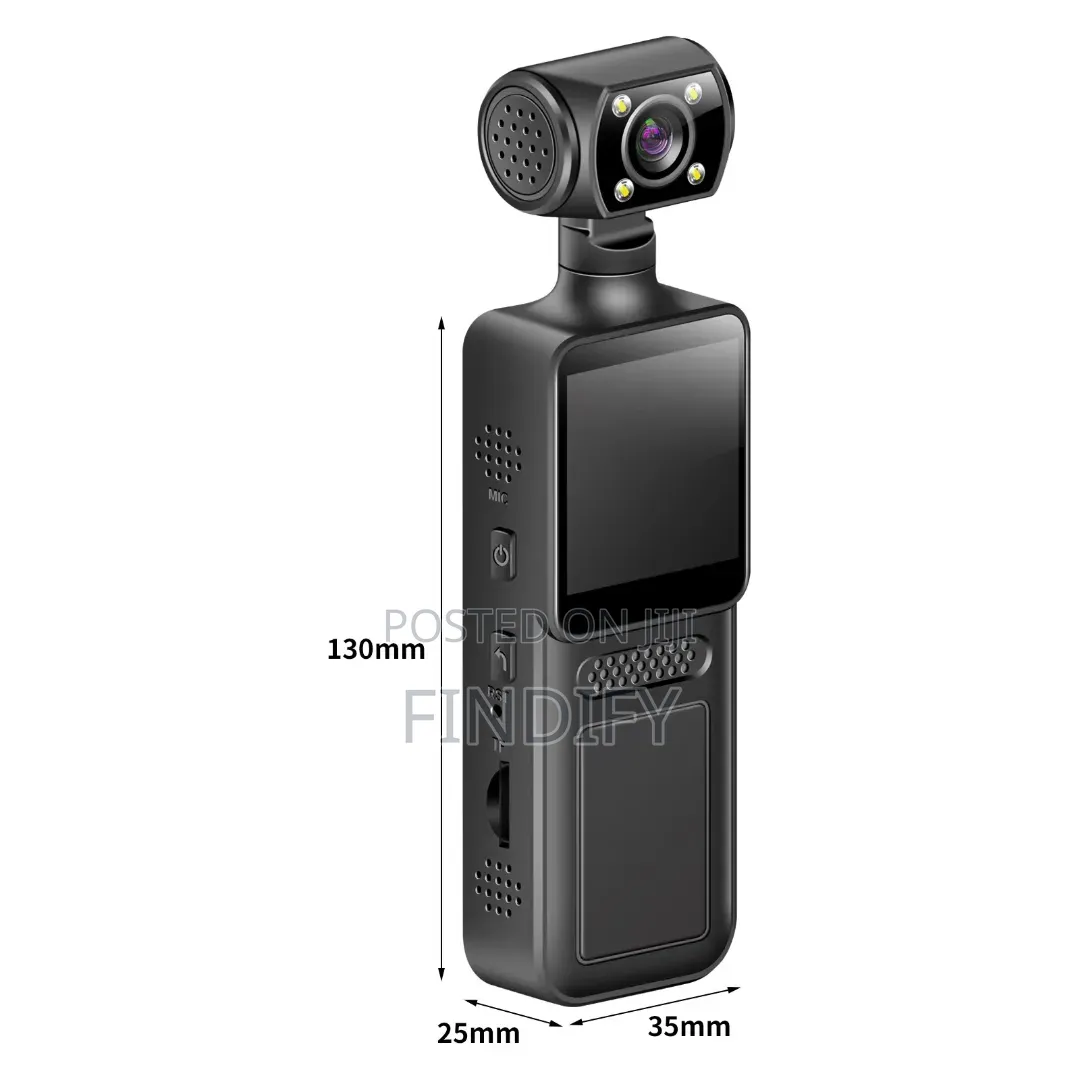 4K Handheld Pocket / Body Camera Featuring a Rotating Lens