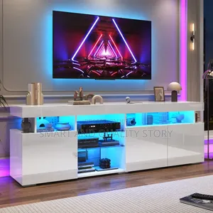 Tvstand/White TV Stands/With Blu Lights/TV Stand