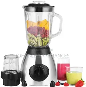 (2in1)Stainless Steel Blender With Glass Jar and Grinder Attachment