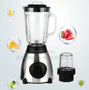 (2in1)Stainless Steel Blender With Glass Jar and Grinder Attachment