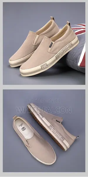 Shanbu Canvas Sneakers With Rubber Sole-White