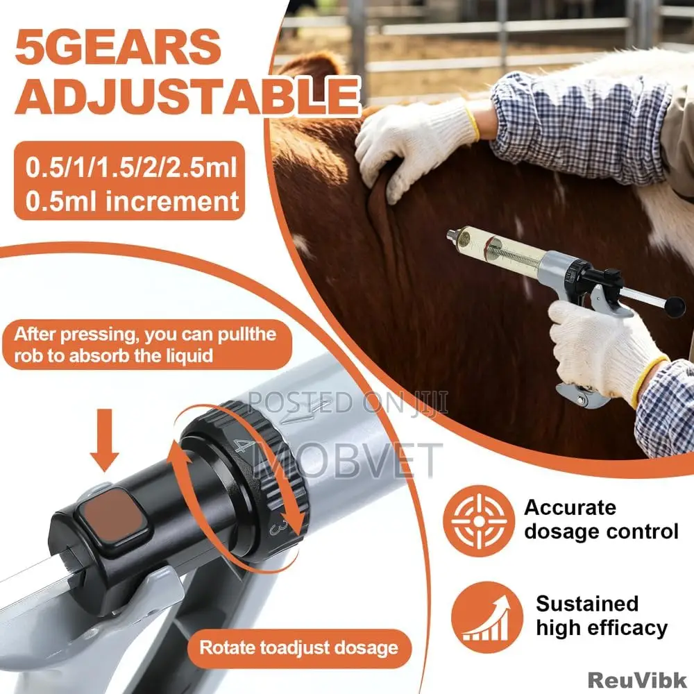 25ml Automatic Revolver Veterinary Syringe With Spare Barrel