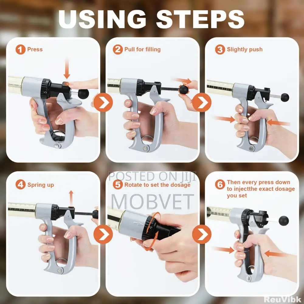 25ml Automatic Revolver Veterinary Syringe With Spare Barrel