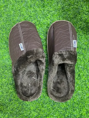 Unisex Warm PU Leather Home Slippers | House Shoes (Sizes- 38 - 44)