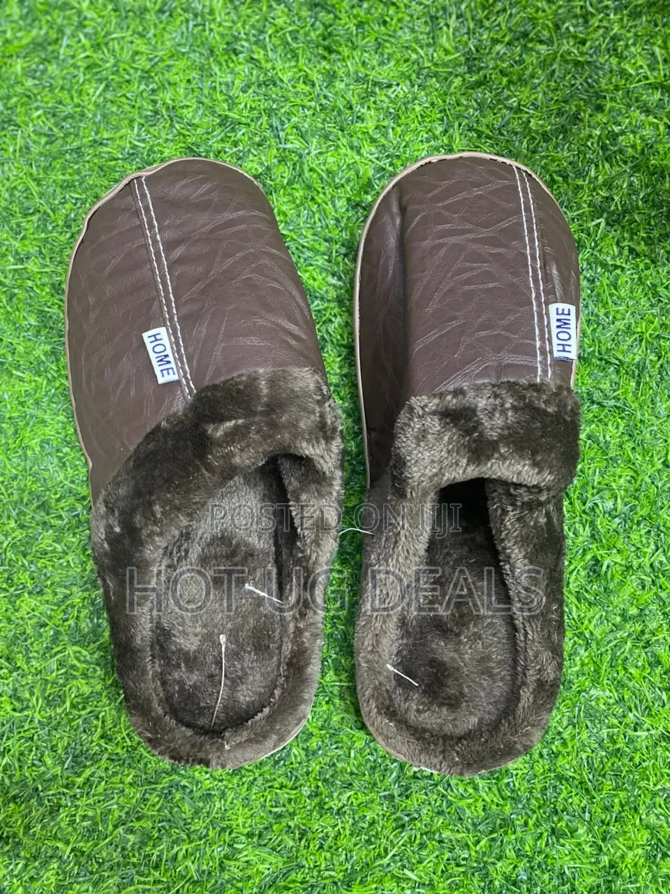 Unisex Warm PU Leather Home Slippers | House Shoes (Sizes- 38 - 44)