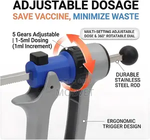 50ml Automatic Revolver Veterinary Syringe With Spare Barrel