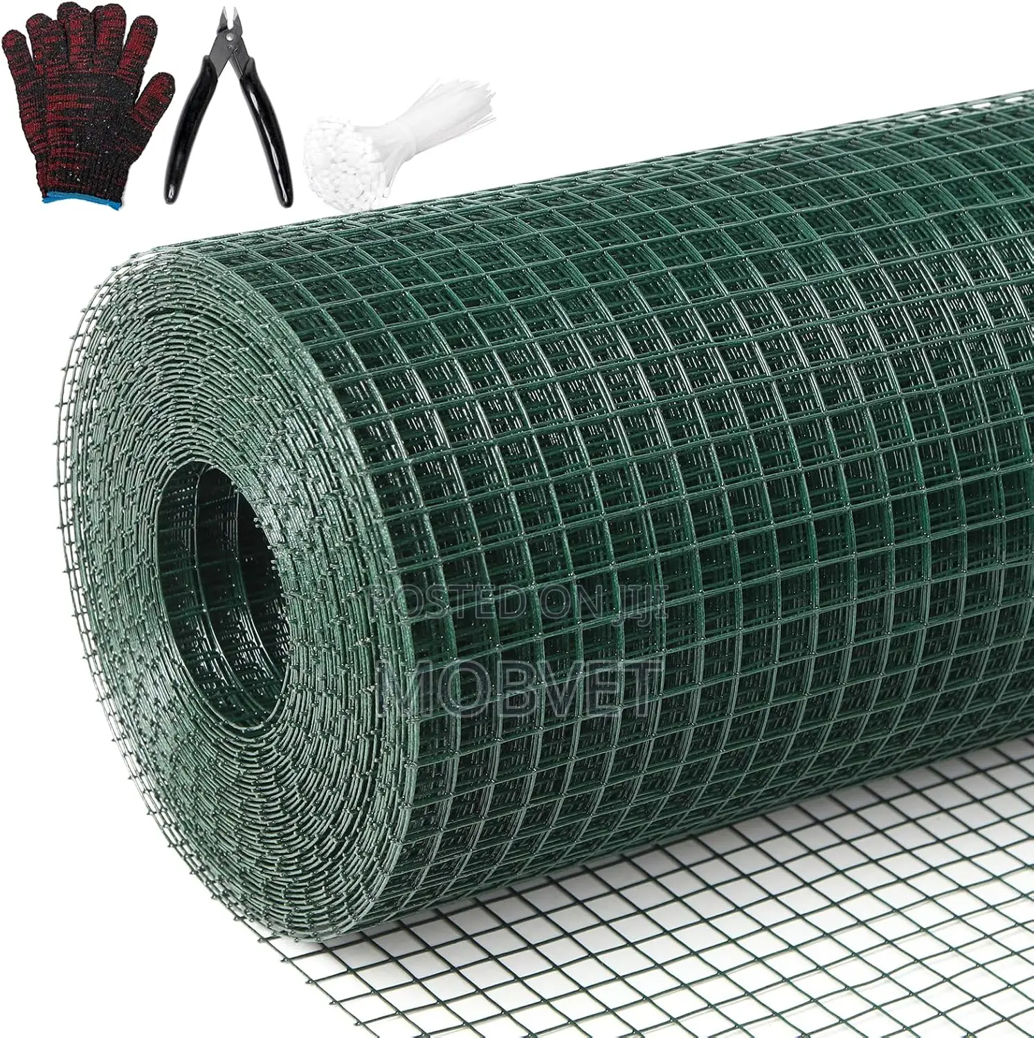 Green PVC Coated Wire Mesh for Poultry, Farm and Fence Applications