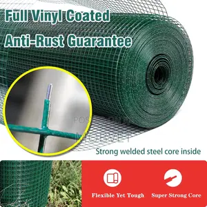 Green PVC Coated Wire Mesh for Poultry, Farm and Fence Applications