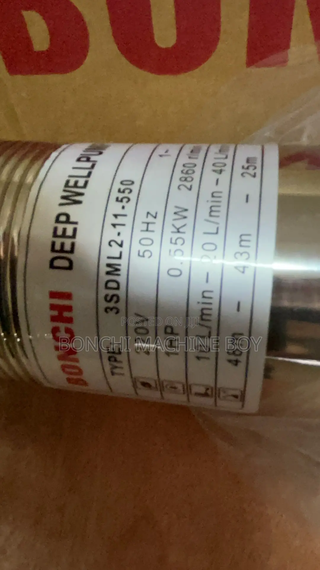 Bonchi 42m Deep Well Submersible Pump