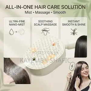 Electric Spray Retractable Air Cushion Comb & Scalp Massager