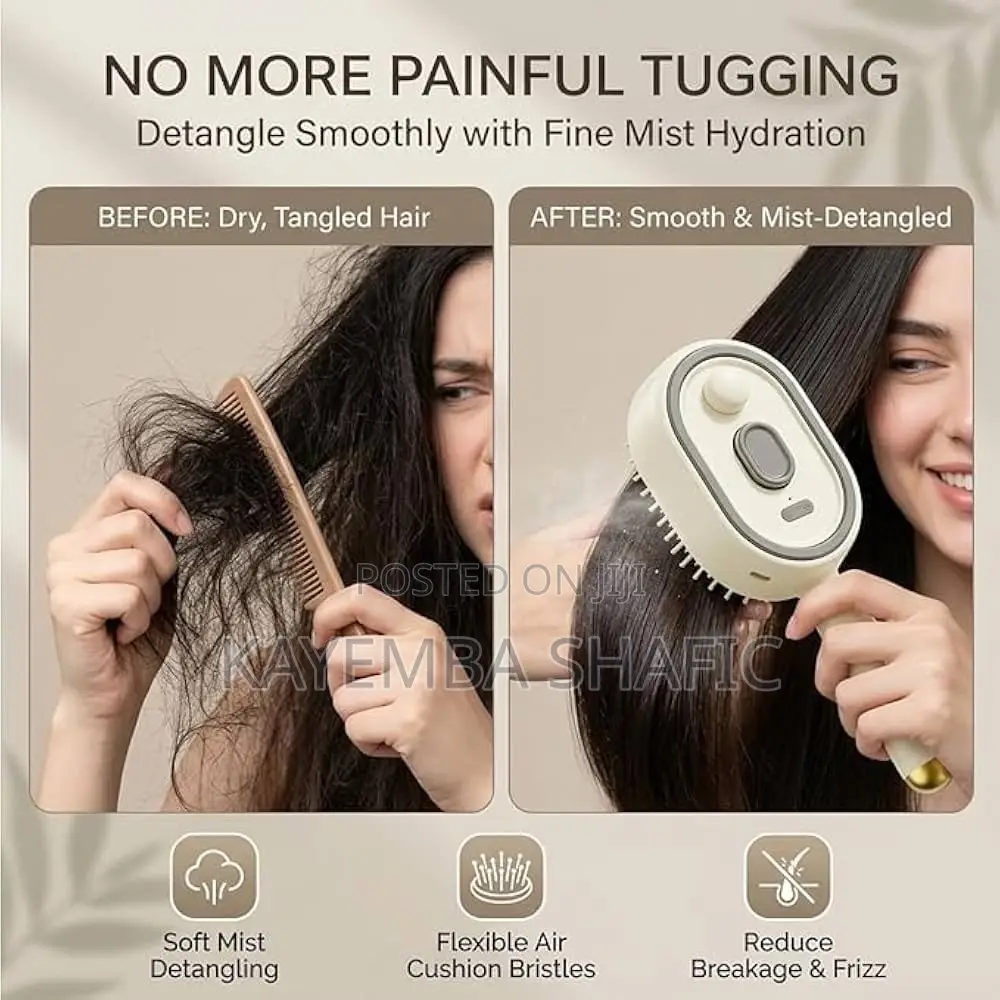Electric Spray Retractable Air Cushion Comb & Scalp Massager