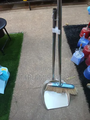 Stainless Steel Broom and Dustpan Set for Indoor Cleaning