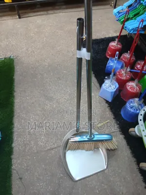 Stainless Steel Broom and Dustpan Set for Indoor Cleaning