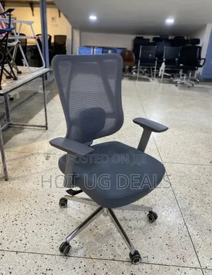 Mesh Office Chair With Adjustable Armrests and Lumbar Support