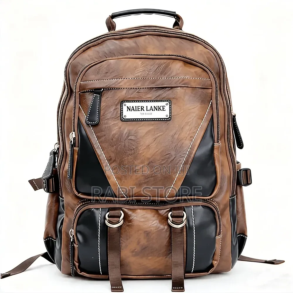 Leather Backpack Laptop Bag
