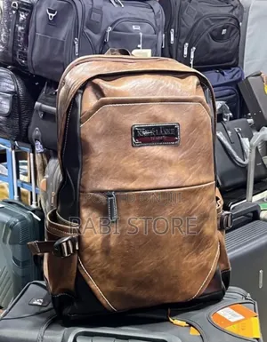 Leather Backpack Laptop Bag